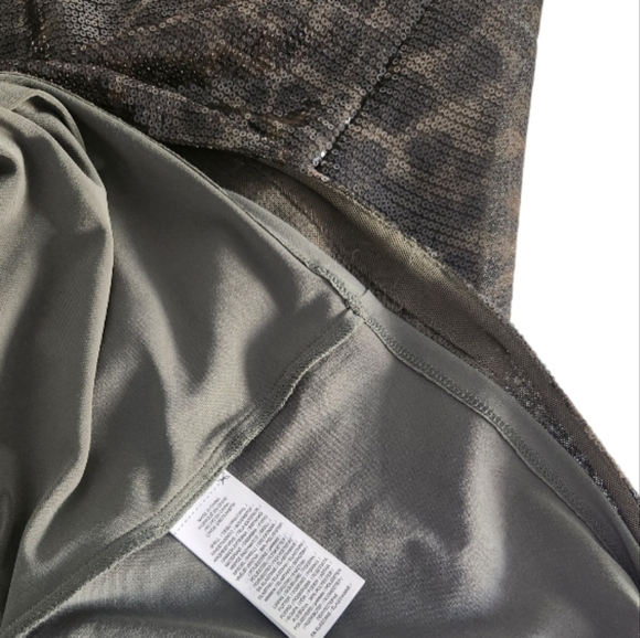 Ralph Lauren Black Label  Ocelet Print Sequined Cocktail Party Dress Black Label - Picture 5 of 7